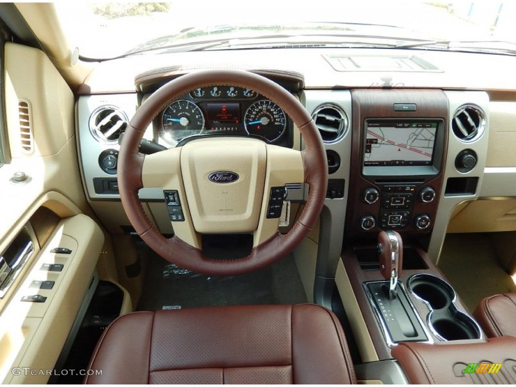 2014 Ford F150 King Ranch SuperCrew King Ranch Chaparral/Pale Adobe Dashboard Photo #92806977