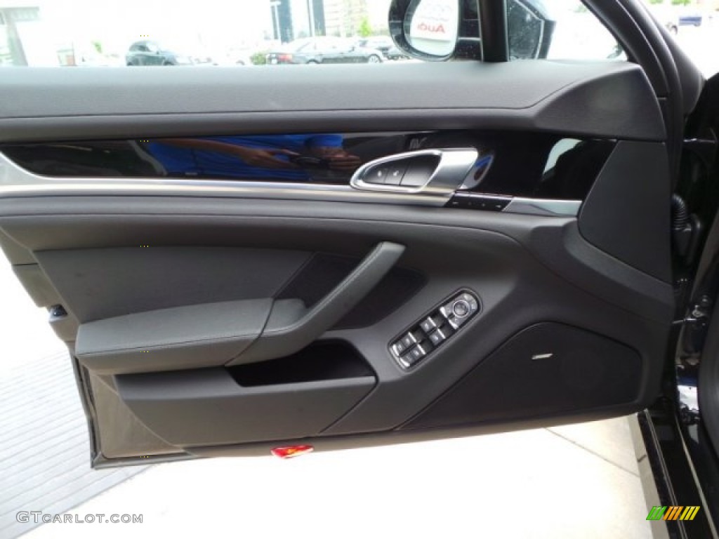 2014 Porsche Panamera S Black Door Panel Photo #92807046