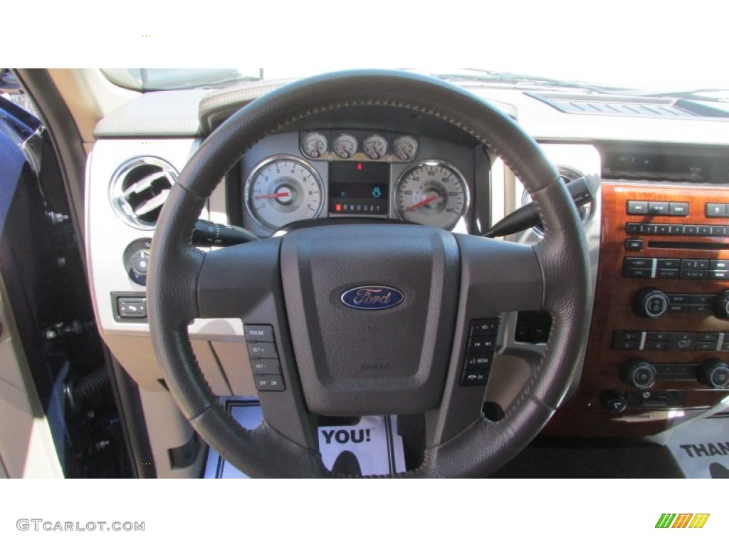 2010 F150 Lariat SuperCrew - Dark Blue Pearl Metallic / Tan photo #20