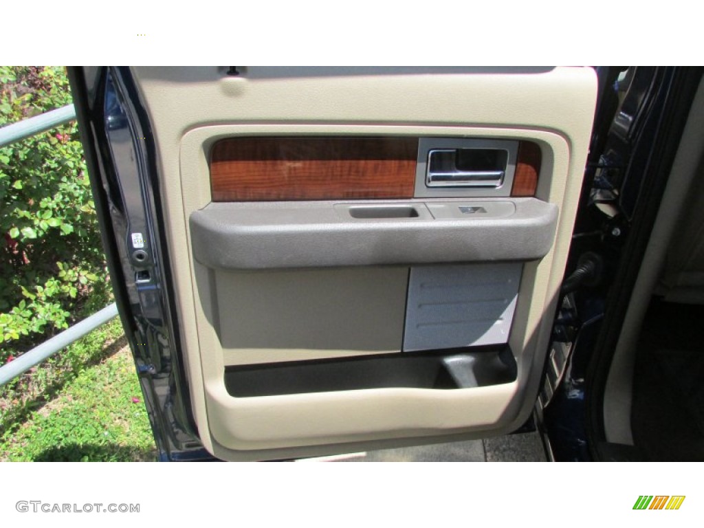 2010 F150 Lariat SuperCrew - Dark Blue Pearl Metallic / Tan photo #34
