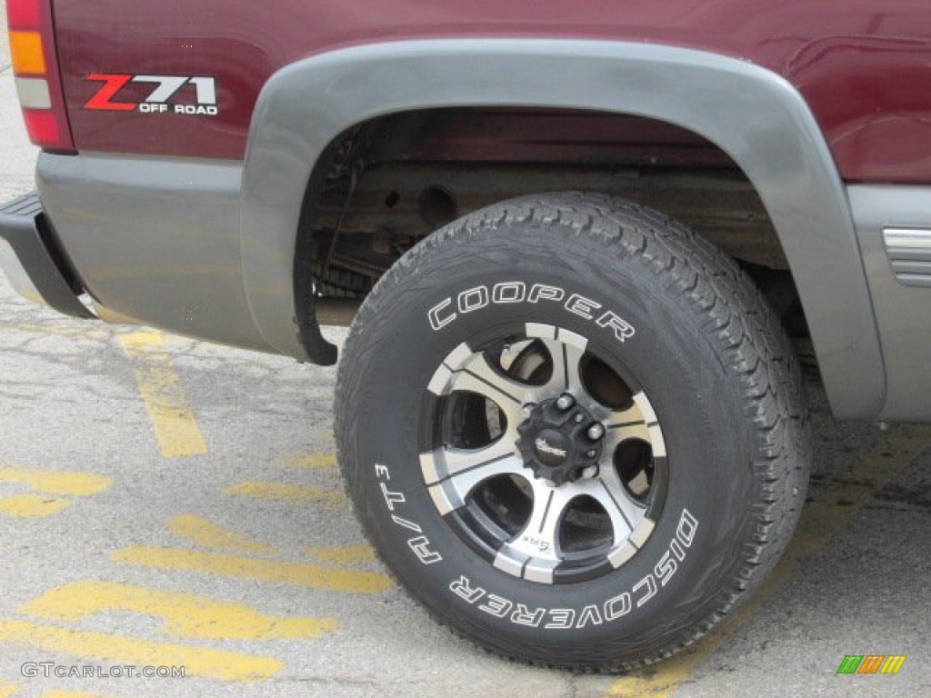 2000 Silverado 1500 LS Extended Cab 4x4 - Dark Carmine Red Metallic / Medium Gray photo #3