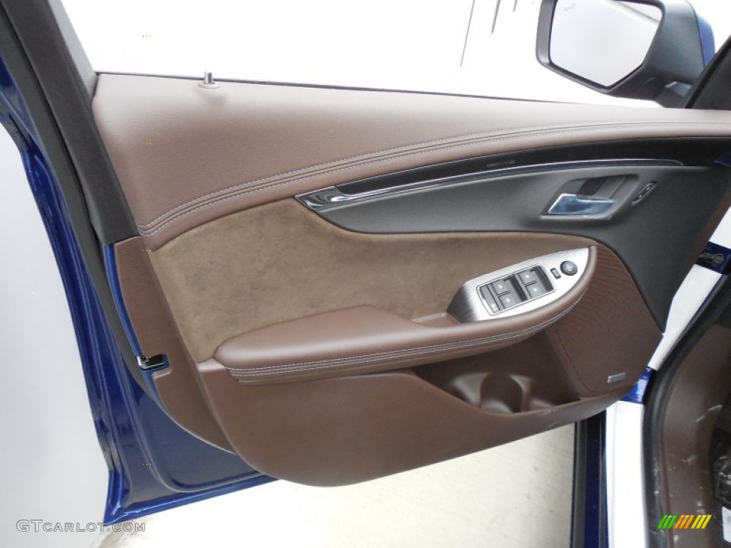 2014 Chevrolet Impala LT Jet Black/Brownstone Door Panel Photo #92811126