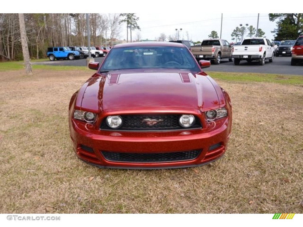 2014 Mustang GT Premium Coupe - Ruby Red / Charcoal Black photo #2