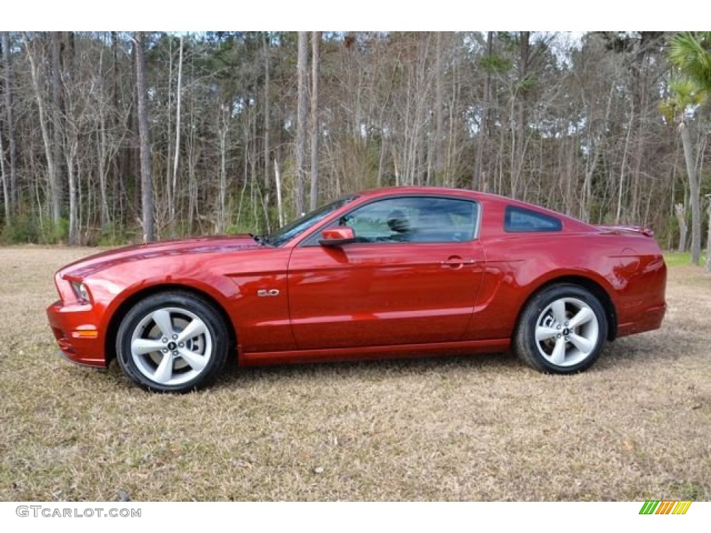 2014 Mustang GT Premium Coupe - Ruby Red / Charcoal Black photo #8