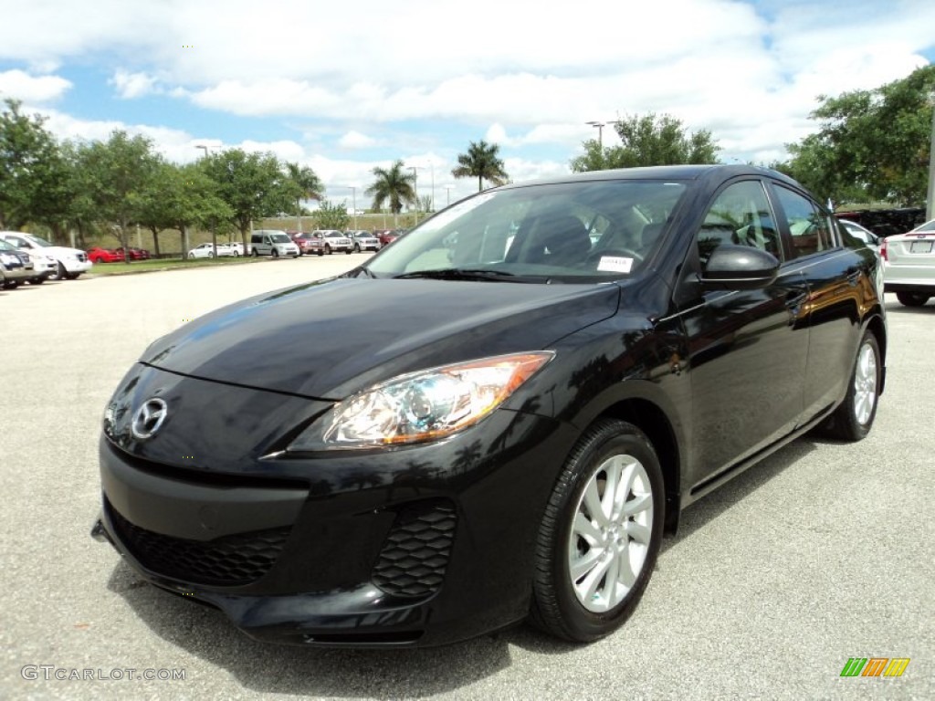 Black Mica 2012 Mazda MAZDA3 i Touring 4 Door Exterior Photo #92812056