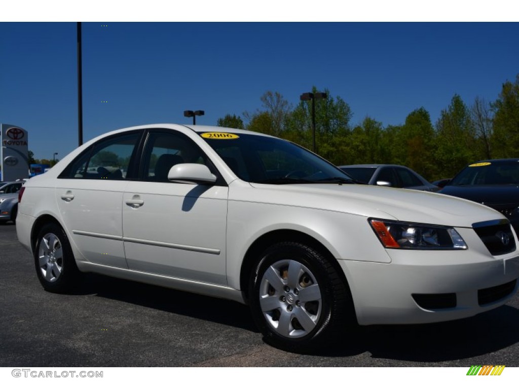 2006 Sonata GL - Powder White Pearl / Gray photo #1