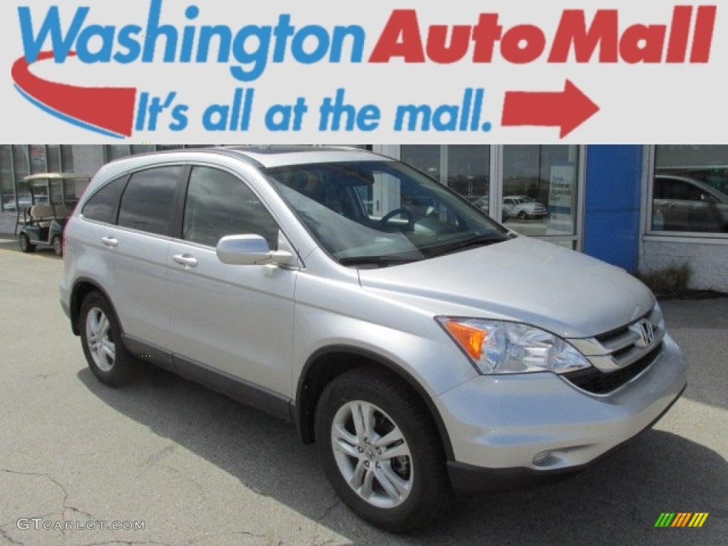 2011 CR-V EX-L 4WD - Alabaster Silver Metallic / Black photo #1