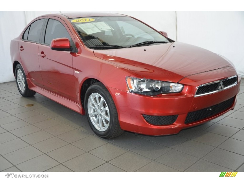 2011 Lancer ES - Rally Red Metallic / Black photo #1