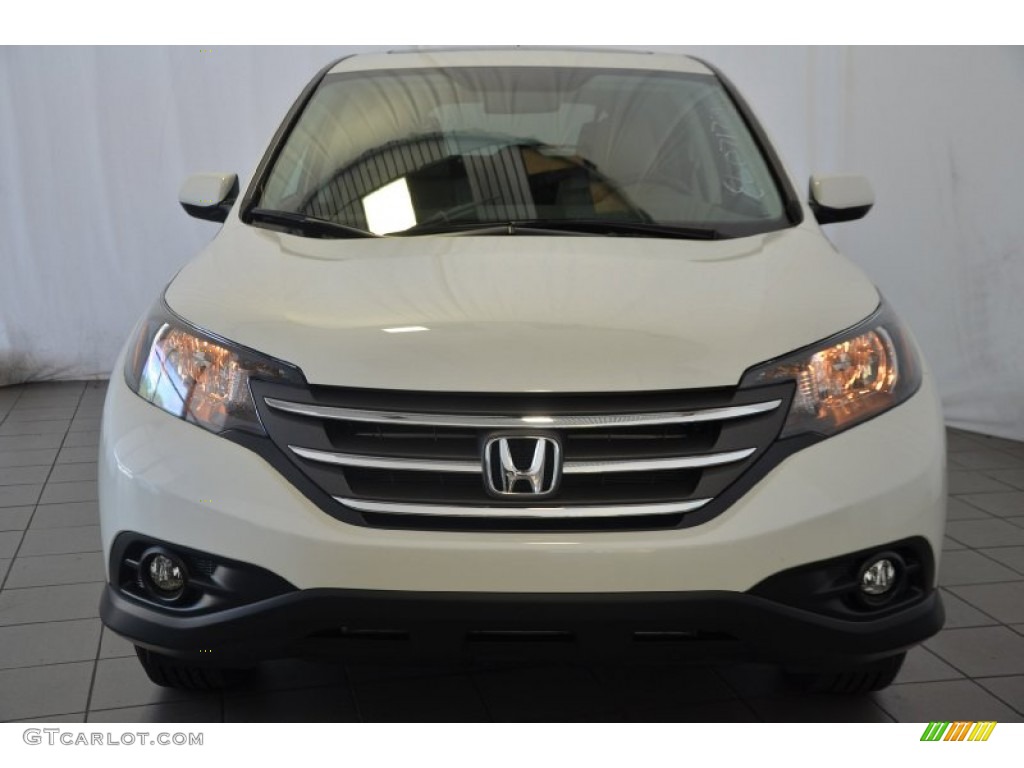 2014 CR-V EX AWD - White Diamond Pearl / Beige photo #2