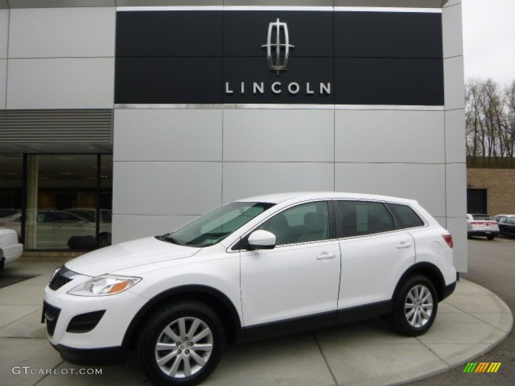 2010 CX-9 Sport AWD - Crystal White Pearl Mica / Sand photo #1