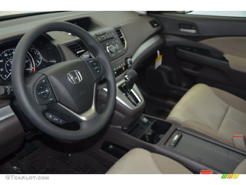 2014 CR-V EX AWD - White Diamond Pearl / Beige photo #9