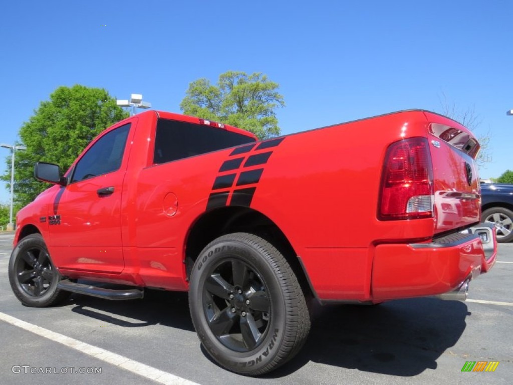 2014 1500 Express Regular Cab - Flame Red / Black/Diesel Gray photo #2