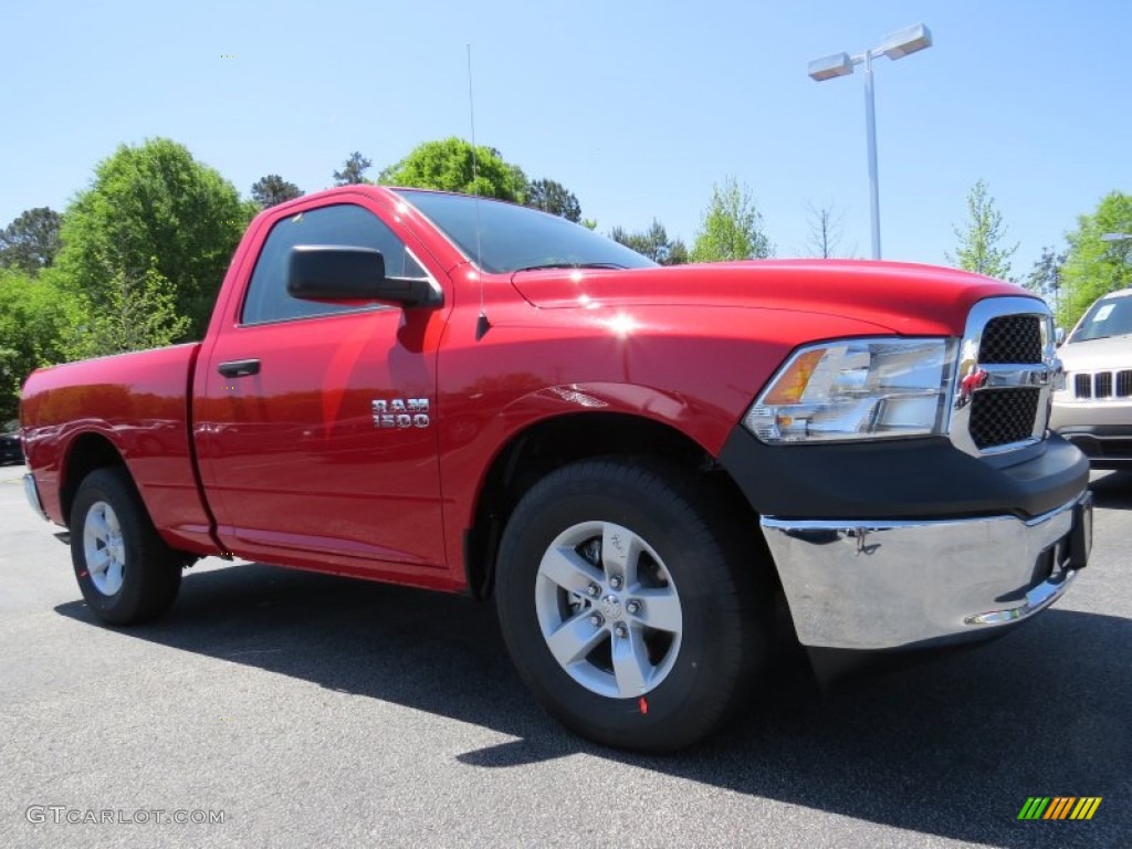 2014 1500 Tradesman Regular Cab - Flame Red / Black/Diesel Gray photo #4