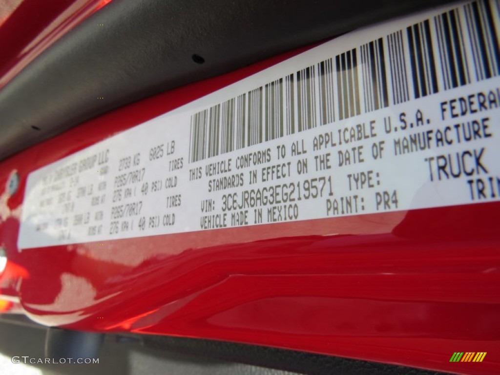 2014 1500 Tradesman Regular Cab - Flame Red / Black/Diesel Gray photo #9