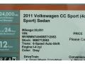 2011 Iron Gray Metallic Volkswagen CC Sport  photo #37