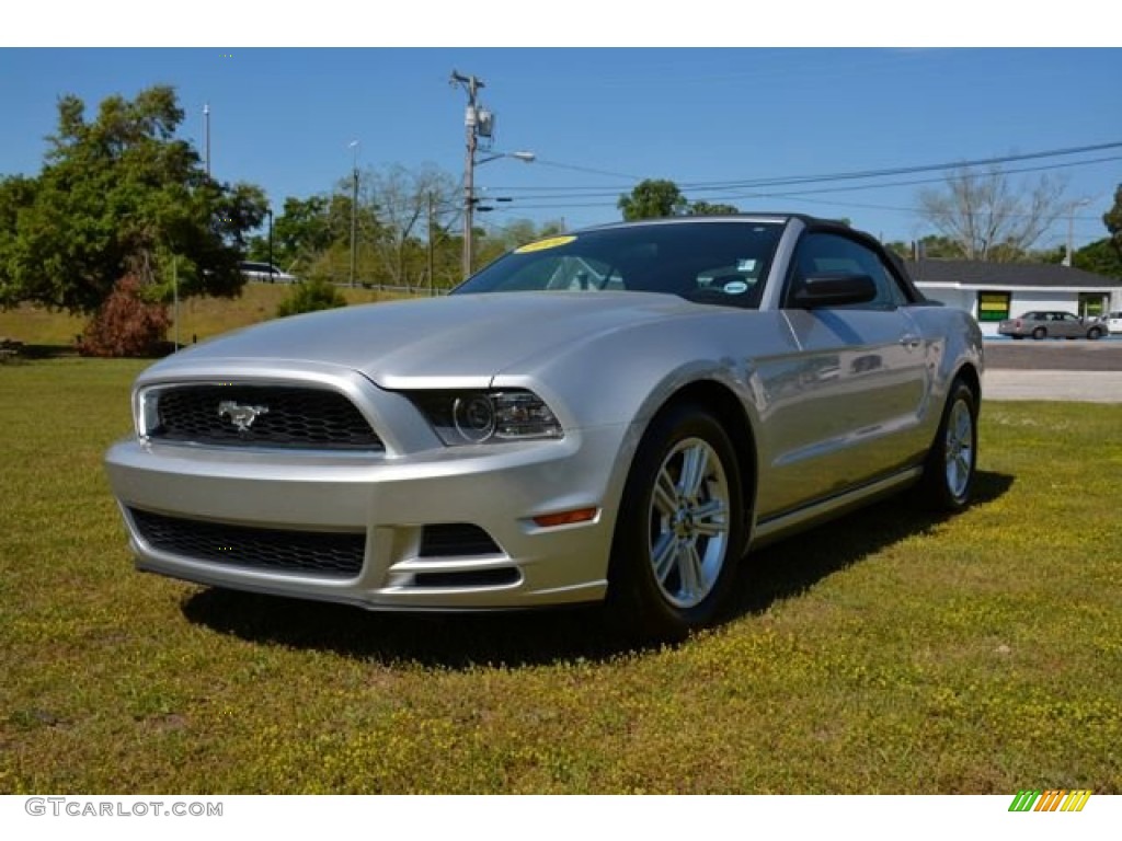 2014 Mustang V6 Convertible - Ingot Silver / Charcoal Black photo #1