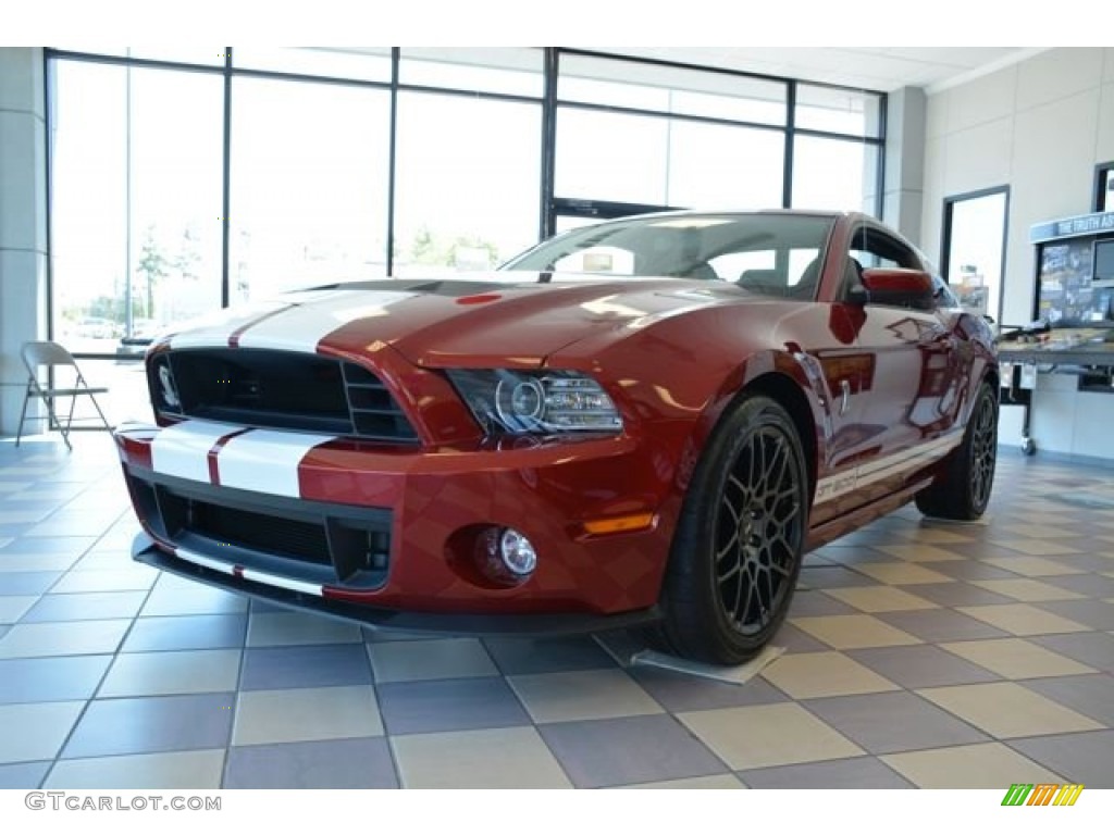 Ruby Red 2014 Ford Mustang Shelby GT500 SVT Performance Package Coupe Exterior Photo #92841389