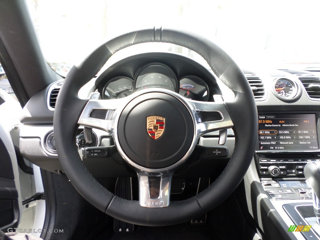 2014 Porsche Cayman S Black Steering Wheel Photo #92841995