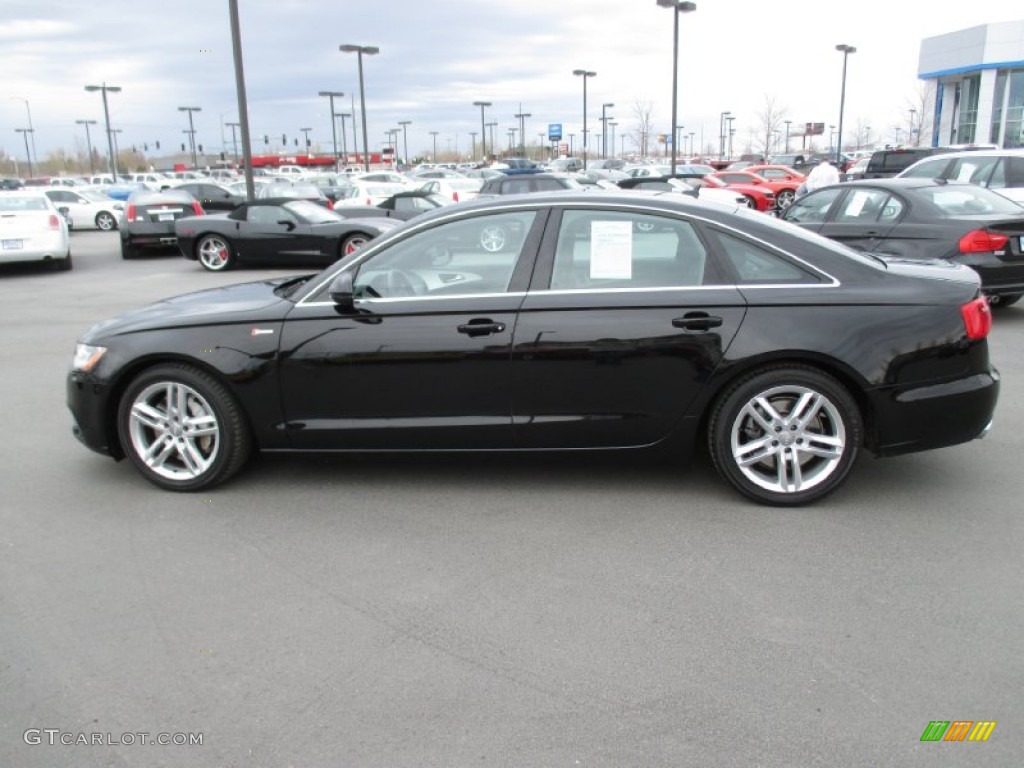 Brilliant Black 2012 Audi A6 3.0T quattro Sedan Exterior Photo #92845286