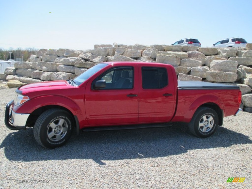 2007 Frontier SE Crew Cab 4x4 - Red Alert / Charcoal photo #3