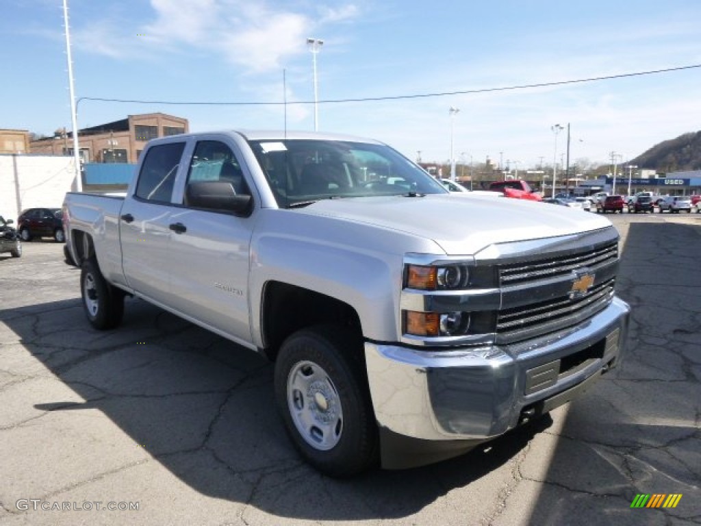 Silver Ice Metallic 2015 Chevrolet Silverado 2500HD WT Crew Cab 4x4 Exterior Photo #92850929
