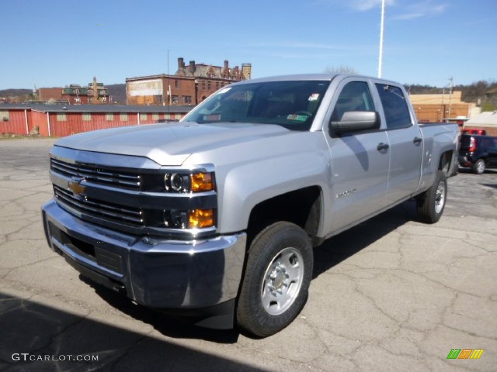 Silver Ice Metallic 2015 Chevrolet Silverado 2500HD WT Crew Cab 4x4 Exterior Photo #92850975