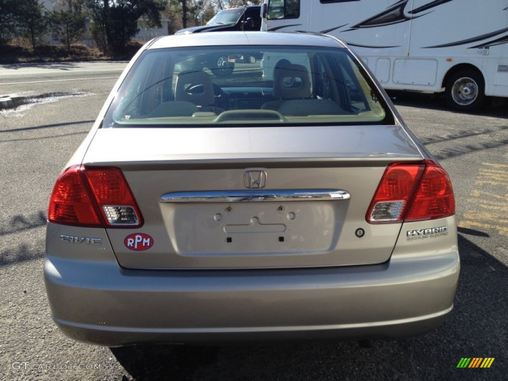 2003 Civic Hybrid Sedan - Titanium Metallic / Beige photo #15