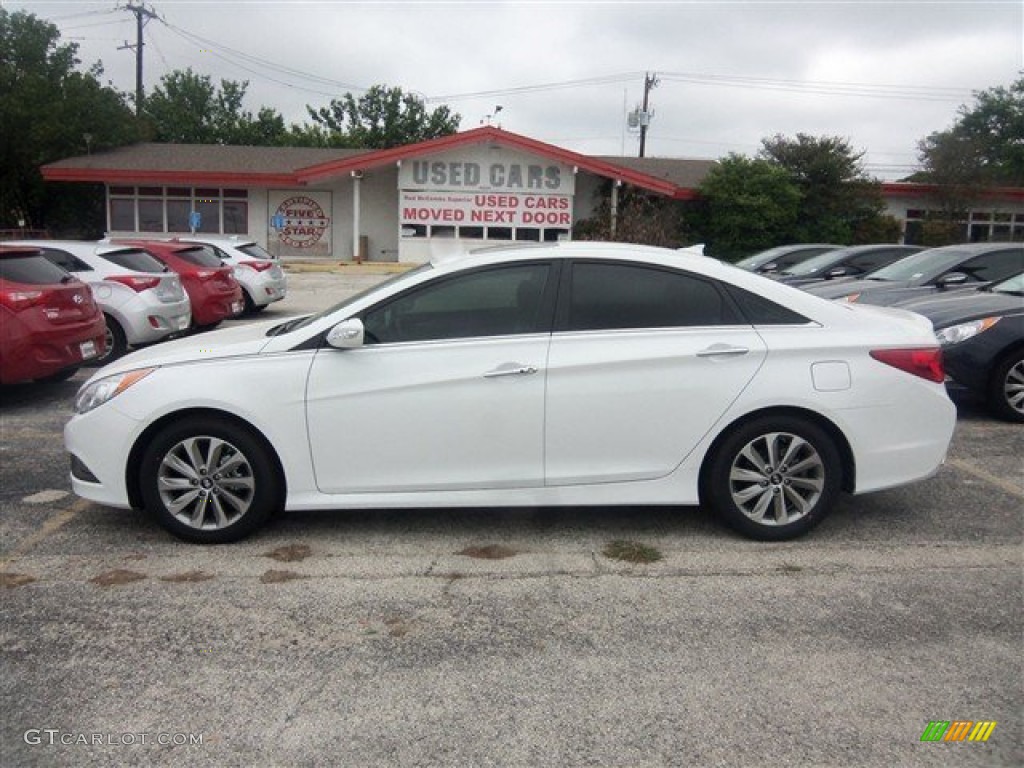 2014 Sonata Limited 2.0T - Pearl White / Black photo #3
