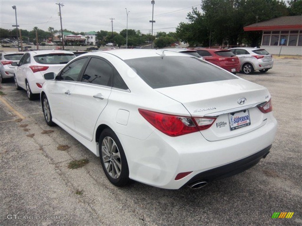 2014 Sonata Limited 2.0T - Pearl White / Black photo #4