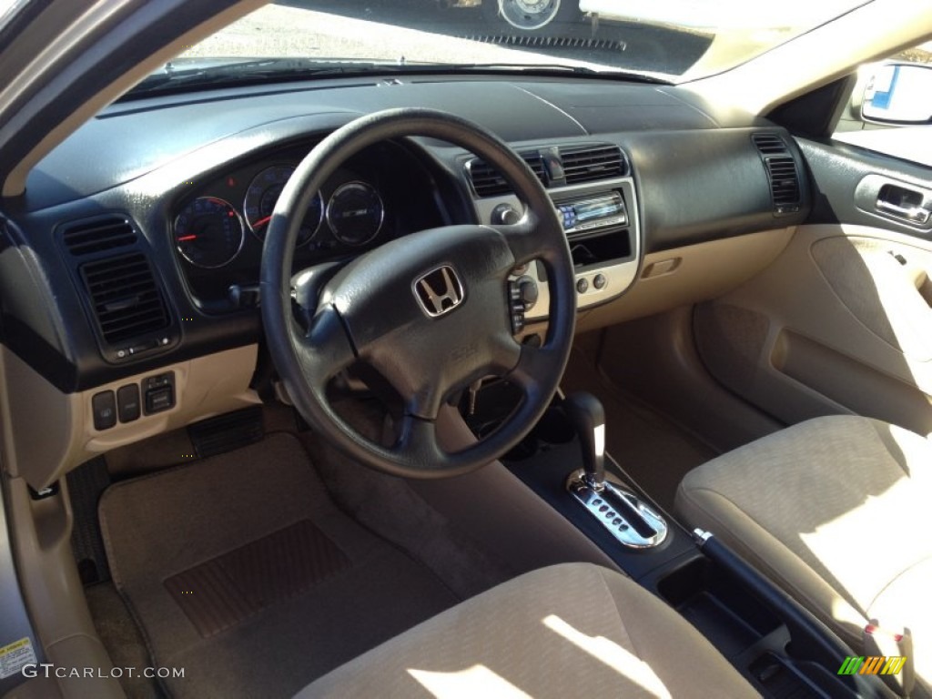 2003 Civic Hybrid Sedan - Titanium Metallic / Beige photo #22