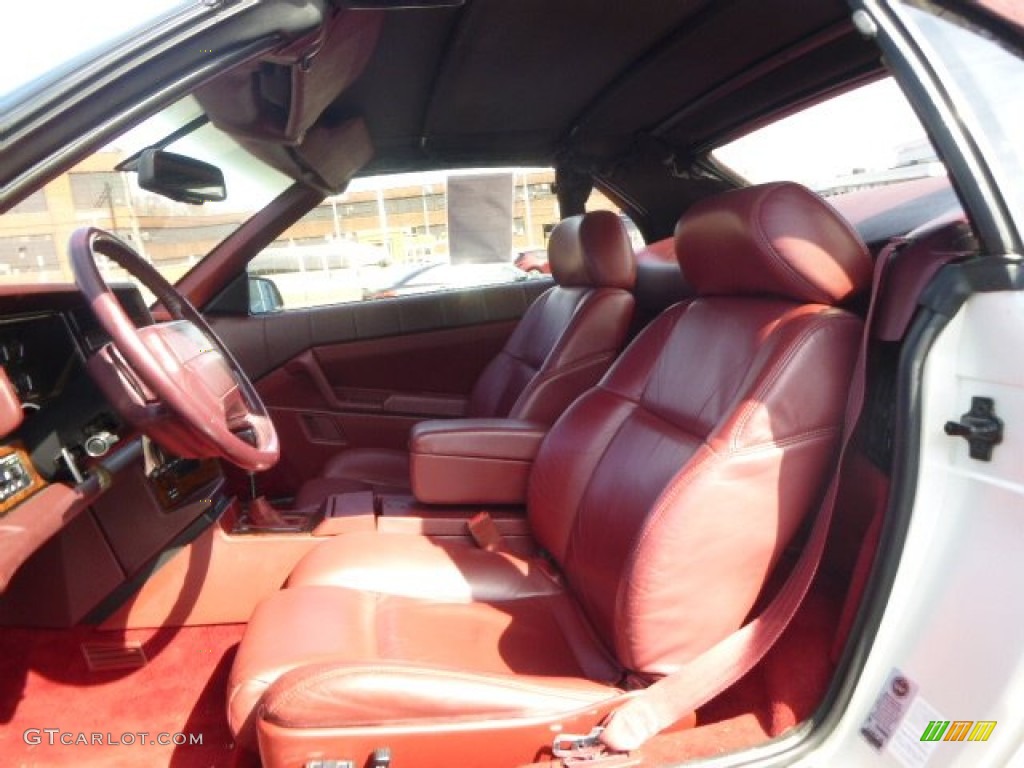 Maroon Interior 1993 Cadillac Allante Convertible Photo #92854298