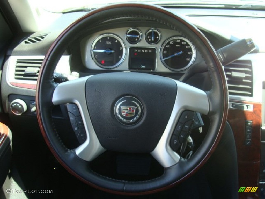 2014 Cadillac Escalade Premium AWD Ebony/Ebony Steering Wheel Photo #92855321