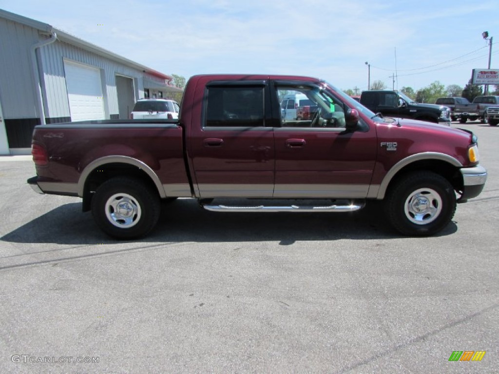 2003 F150 XLT SuperCrew 4x4 - Toreador Red Metallic / Medium Parchment Beige photo #2