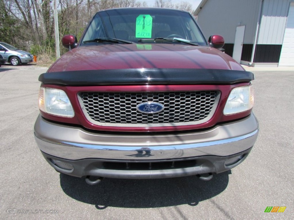 2003 F150 XLT SuperCrew 4x4 - Toreador Red Metallic / Medium Parchment Beige photo #3