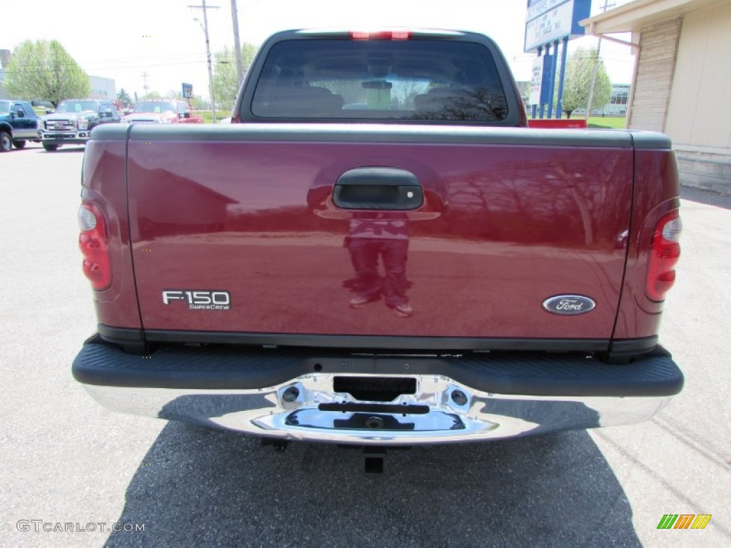 2003 F150 XLT SuperCrew 4x4 - Toreador Red Metallic / Medium Parchment Beige photo #4