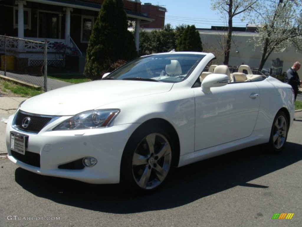 2010 IS 250C Convertible - Starfire White Pearl / Alabaster photo #1