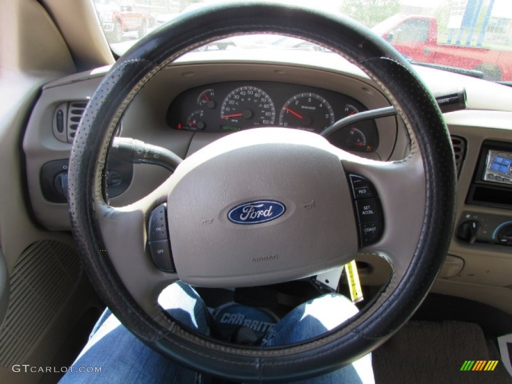 2003 F150 XLT SuperCrew 4x4 - Toreador Red Metallic / Medium Parchment Beige photo #39