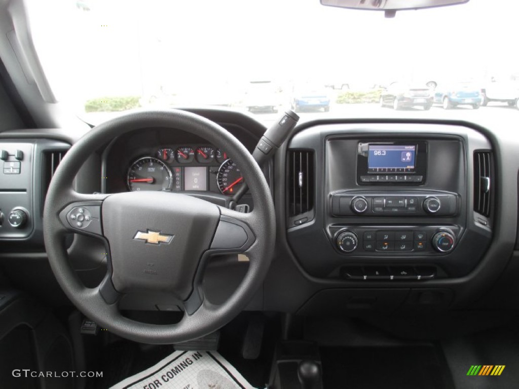 2015 Chevrolet Silverado 2500HD WT Crew Cab 4x4 Jet Black/Dark Ash Dashboard Photo #92858486