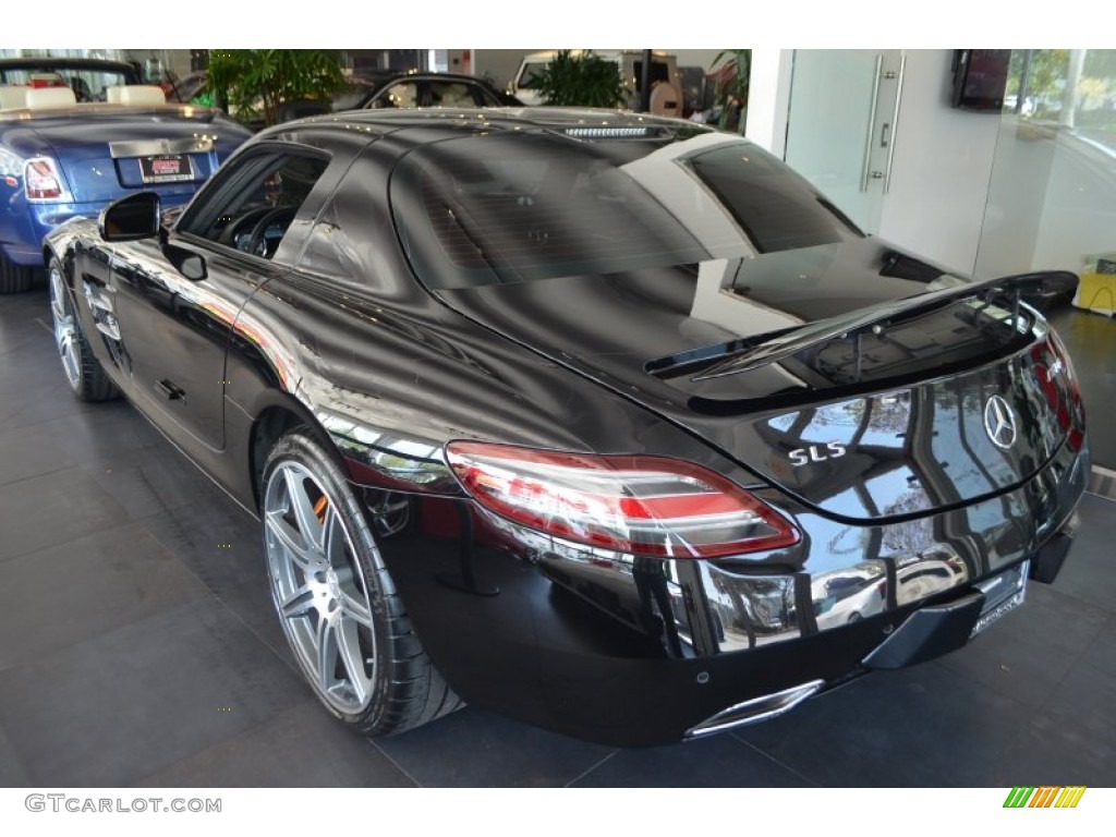 Obsidian Black Metallic 2011 Mercedes-Benz SLS AMG Exterior Photo #92858693