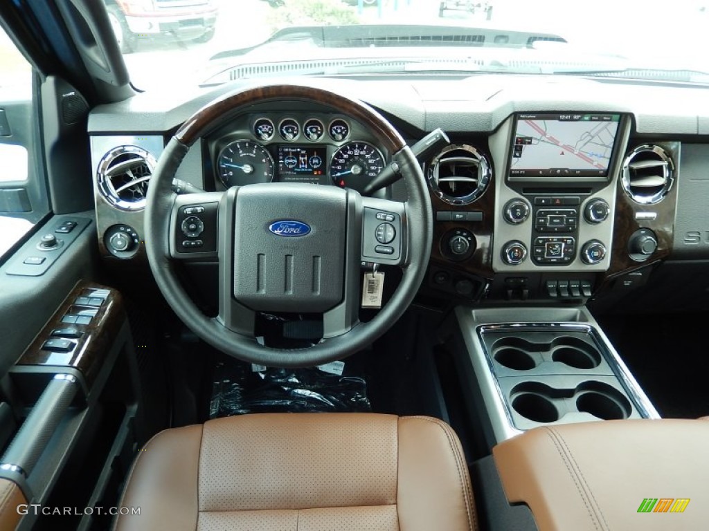2015 Ford F250 Super Duty Platinum Crew Cab 4x4 Platinum Pecan Dashboard Photo #92861015