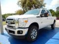 2014 White Platinum Tri-Coat Ford F350 Super Duty Lariat Crew Cab 4x4  photo #1