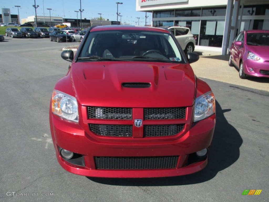 2008 Caliber SRT4 - Inferno Red Crystal Pearl / Dark Slate Gray photo #2