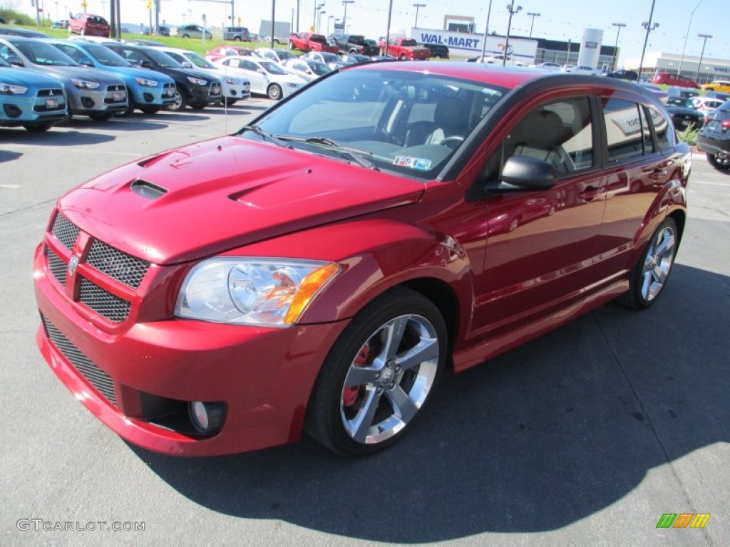 2008 Caliber SRT4 - Inferno Red Crystal Pearl / Dark Slate Gray photo #3