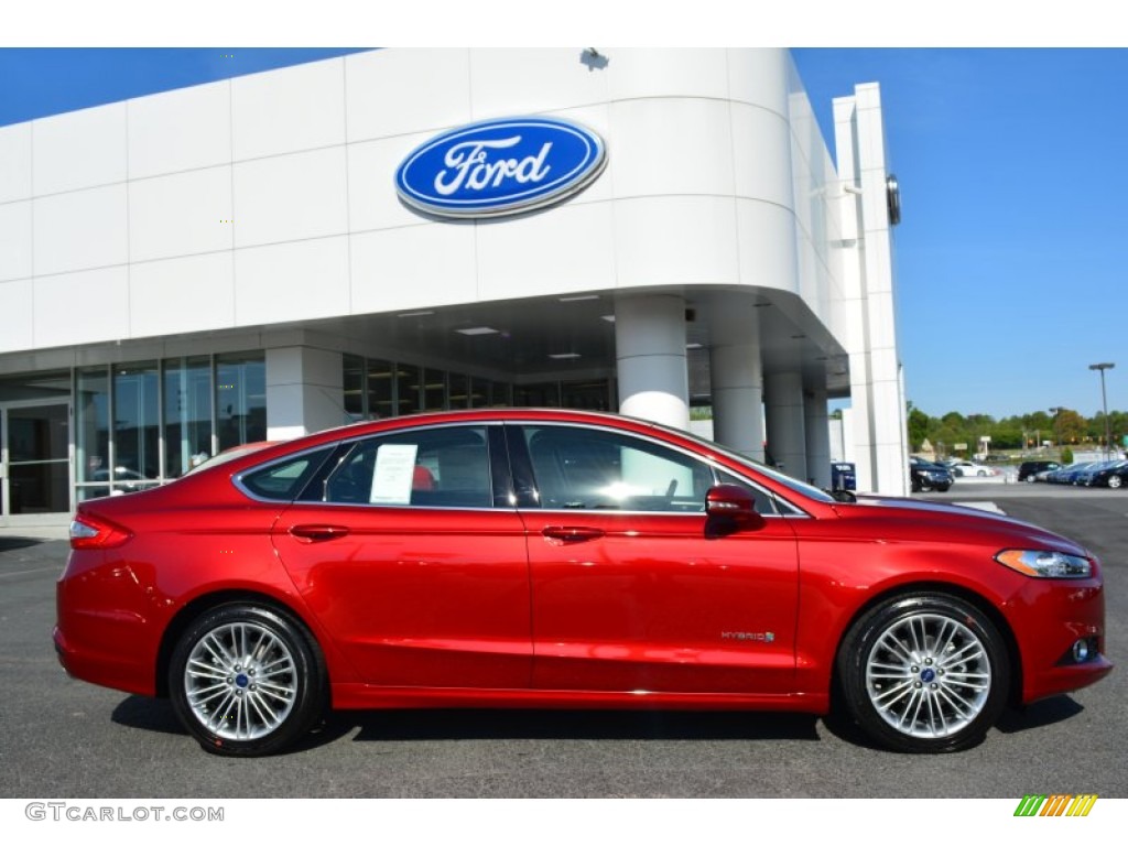 2014 Fusion Hybrid SE - Ruby Red / Charcoal Black photo #2