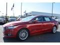 2014 Ruby Red Ford Fusion Hybrid SE  photo #3
