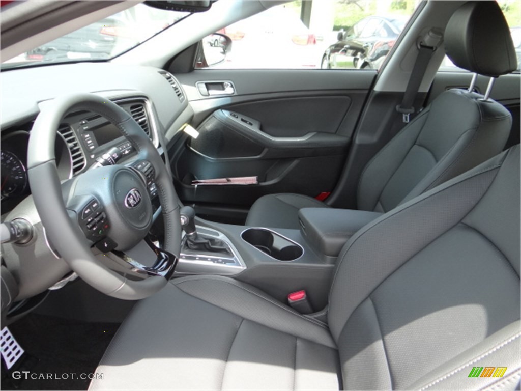 Black Interior 2014 Kia Optima SX Photo #92870318