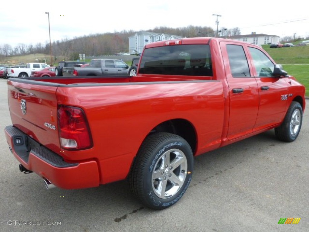 2014 1500 Express Quad Cab 4x4 - Flame Red / Black/Diesel Gray photo #6