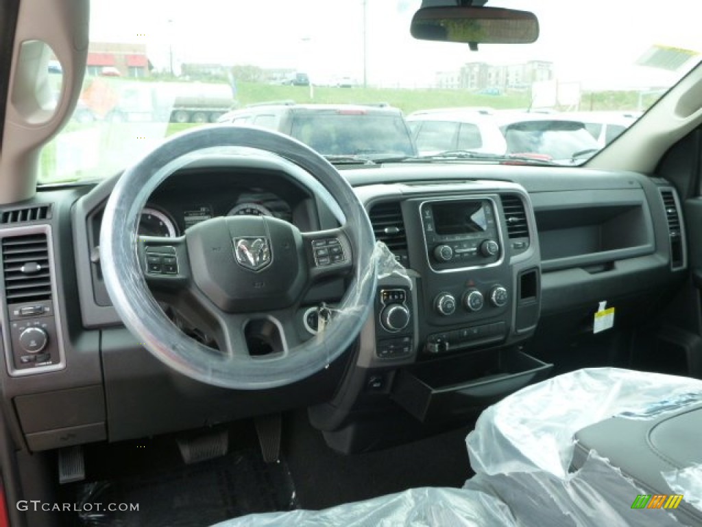 2014 1500 Express Quad Cab 4x4 - Flame Red / Black/Diesel Gray photo #13