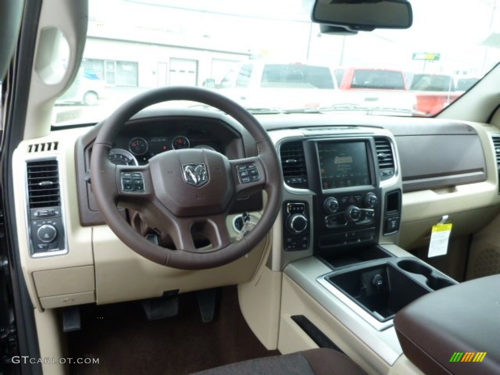 2014 Ram 1500 Big Horn Crew Cab 4x4 Canyon Brown/Light Frost Beige Dashboard Photo #92873768