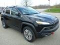 2014 Brilliant Black Crystal Pearl Jeep Cherokee Trailhawk 4x4  photo #7